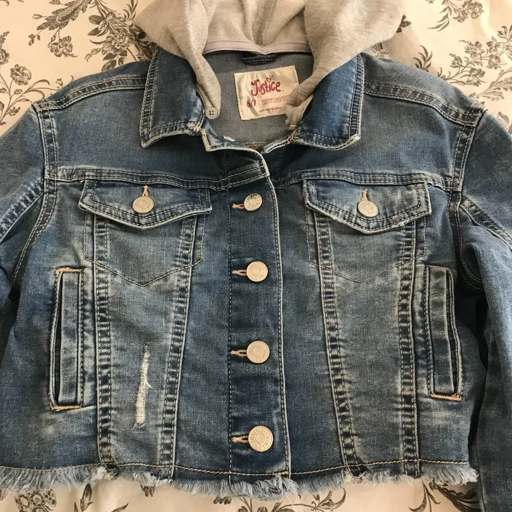 Justice Denim Crop Jacket | Size 6/7